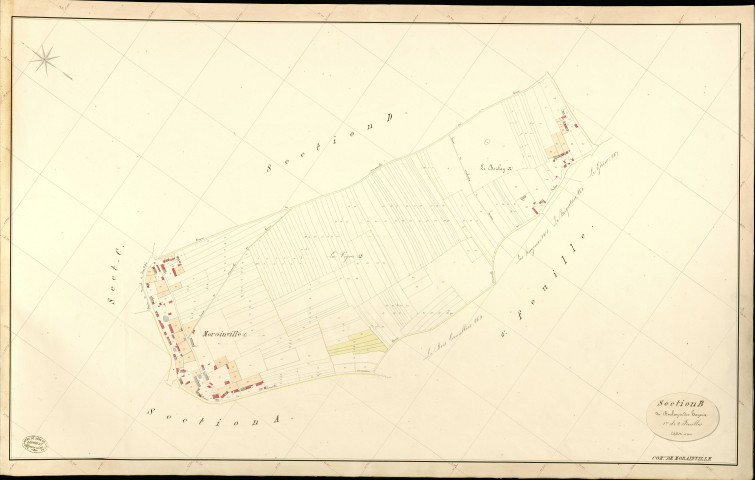 Morainville-sur-Damville. Section B _ du Boulay et des hayeux _ 1re de 2 Feuilles
