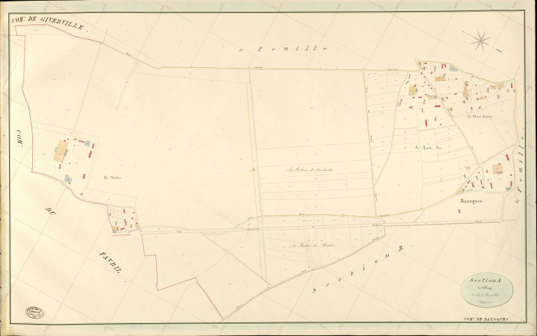 Bazoques. Section A _ du Village _ 2e de 3 Feuilles