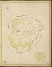 Villettes. Tableau d'assemblage _ du Plan Parcellaire de la Commune de Villettes _ Canton de Neubourg - Louviers - Eure. _ Terminé sur le Terrain le 28 Juin 1845, sous l'administration de M. Zédé, Préfet _ M. Meslay, Maire _ et sous la Direction de M. Violas de Martigny, Directeur des Contributions directes _ M. Le Fébure, Géomètre en Chef. _ Par M. Ledanois, Géomètre de 1re classe.