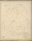 Droisy. Tableau d'assemblage _ du Plan Parcellaire de la Commune de Droisy _ Canton de Nonancourt - Evreux - Eure. _ Terminé sur le Terrain le 30 Novembre 1829, sous l'administration de M. Le Vicomte Raymond Delaitre, Préfet _ M. Vicq, Maire _ et sous la Direction de M. Marel, Directeur des Contributions directes _ M. Hautier, Géomètre en Chef. _ Par M. Caffin, Géomètre de 1re classe.