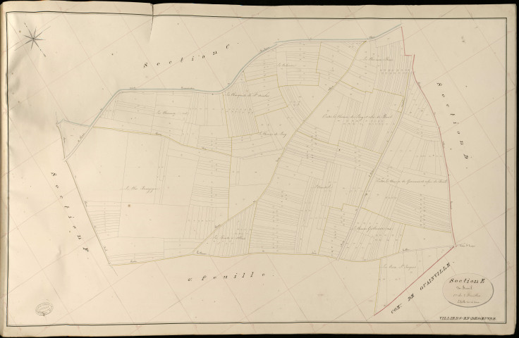 Villiers-en-Désœuvre. Section E _ du Breuil _ 1re de 2 Feuilles