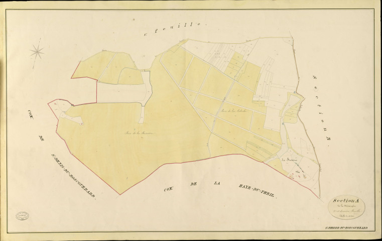 Saint-Pierre-du-Bosguérard. Section A _ de la Mésangère _ 2e et dernière Feuille