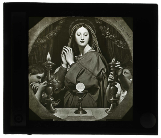 Musée du Louvre de Paris, tableau d'Ingres « Vierge à l'hostie ».