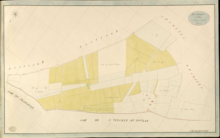 Drucourt. Section C _ du Village _ 3e et dernière Feuille