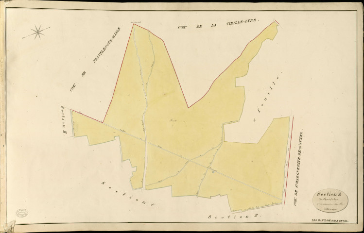 Baux-de-Breteuil (Les). Section A _ du Chemin de Lyre _ 2e et dernière Feuille