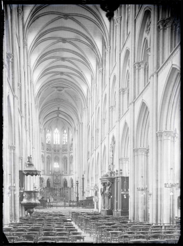 Nef de la collégiale Saint-Laurent de Eu (Seine-Maritime).