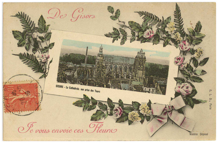 Gisors. Carte souvenir.