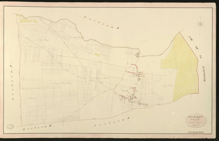 Daubeuf-près-Vatteville. Section C _ de Fretteville _ Feuille Unique