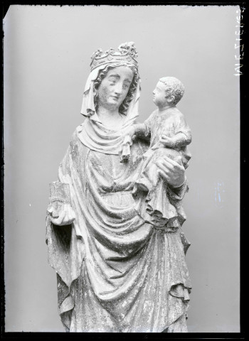 Statue de Vierge à l'enfant de l'église de Mézières-en-Vexin (Eure).