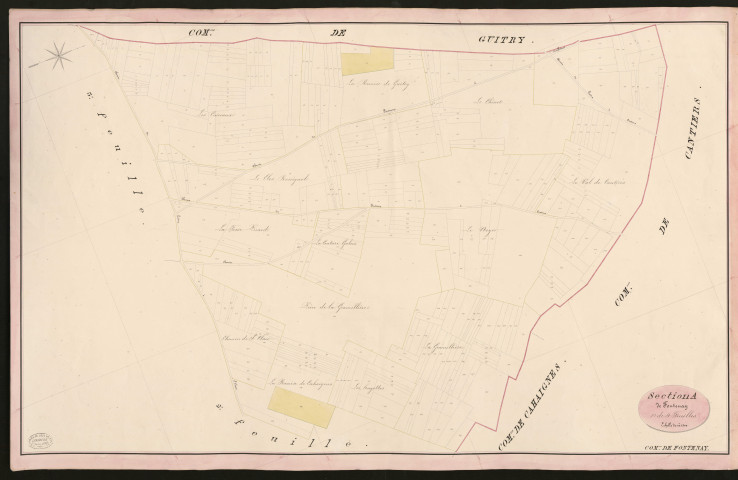 Fontenay-en-Vexin. Section A _ de Fontenay _ 1re de 4 Feuilles