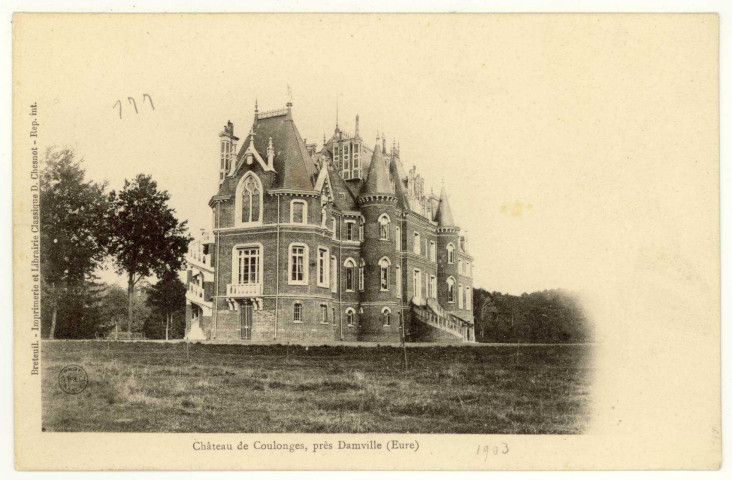 Coulonges. Château de Coulonges, près Damville.