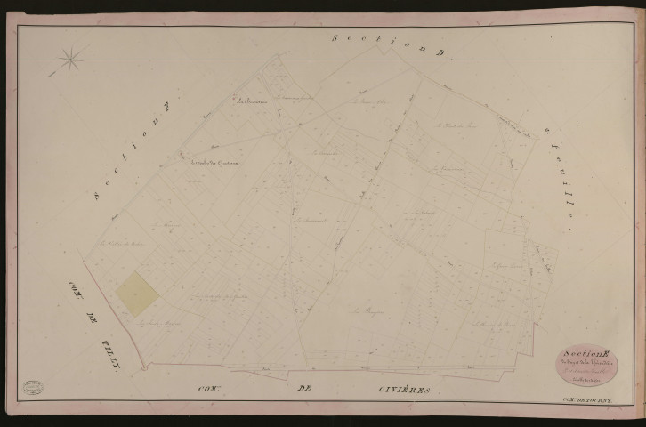 Tourny. Section E _ du Fay et de la Théroudière _ 3e et dernière Feuille