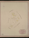 Molincourt. Tableau d'assemblage du Plan Parcellaire de la Commune de Molincourt. _ Canton d'Ecos - Andelys - Eure. _ Terminé sur le terrain le 2 juin 1836, sous l'administration de M. A Passy, Préfet - M. Dailly, Maire et sous la direction de M. Marel, Directeur des Contributions directes. _ M. Le Fébure, Géomètre en Chef. _ Par M. Canu, Géomètre de 1re classe