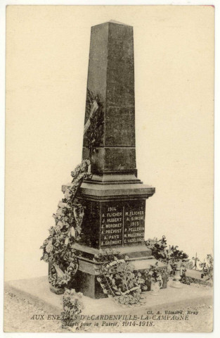 Ecardenville-la-Campagne. Aux Enfants d'Ecardenville-la-Campagne-Morts pour la Patrie, 1914-1918.