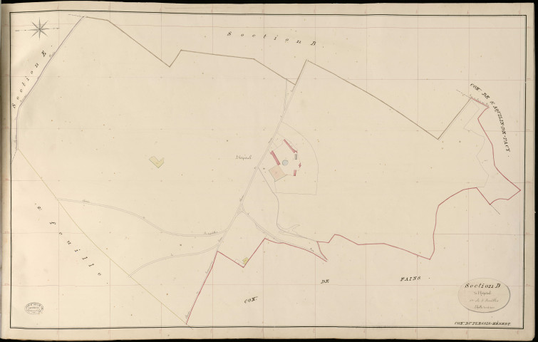Plessis-Hébert (Le). Section D _ de l'Hopital _ 1re de 5 Feuilles
