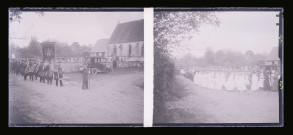 Procession religieuse dans les environs de Barquet (Eure)