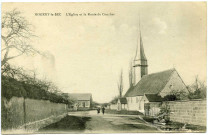 Nogent-Le-Sec. L'Église et la Route de Conches.