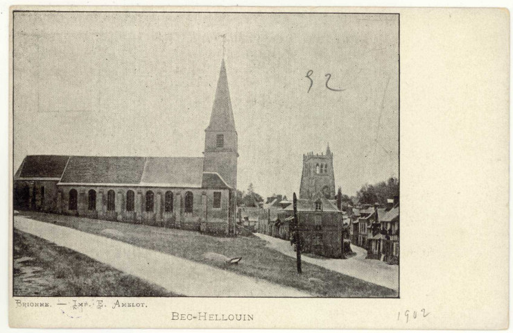 Bec-Hellouin (Le). L'Eglise.