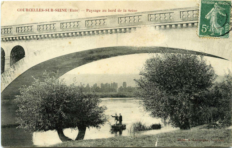 Courcelles-sur-Seine. Paysage au bord de la Seine.