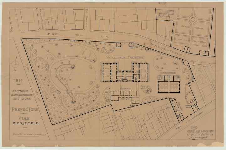 Evreux _"Préfecture. Plan d'ensemble"