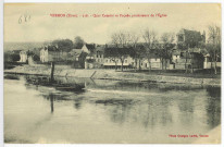 Vernon-Ville. Quai Camaré et Façade postérieure de l'Eglise.
