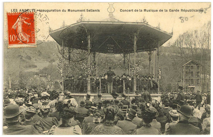 Andelys (Les). Inauguration du Monument Sellenik. Concert de la Musique de la Garde Républicaine.
