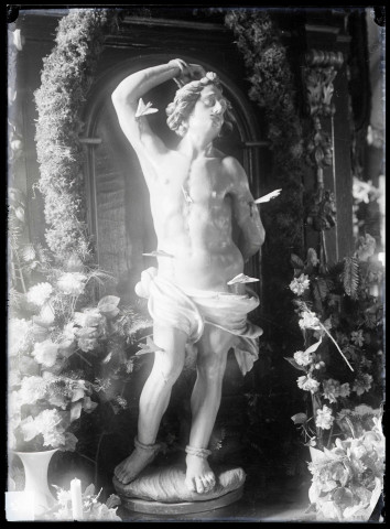 Statue de Saint-Sébastien de l'église de Saint-Pierre-des-Ifs (Eure).