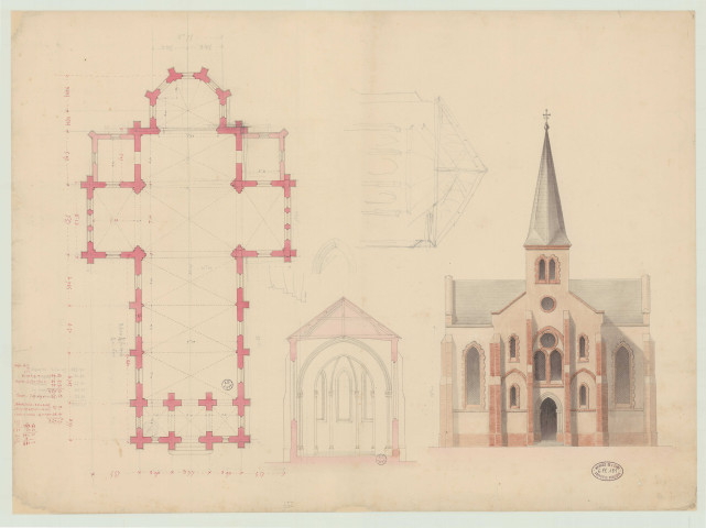 Evreux _Eglise de Navarre, projet.