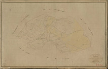 Ambenay. Tableau d'assemblage _ du Plan Parcellaire de la Commune d'Ambenay _ Canton de Rugles - Evreux - Eure. _ Terminé sur le Terrain le 12 Mai 1835, sous l'administration de M. A Passy, Préfet _ M. Saillard, Maire _ et sous la Direction de M. Marel, Directeur des Contributions directes _ M. Lefébure, Géomètre en Chef. _ Par M. Gondouin, Géomètre de 1re classe.