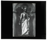 Église des Jonquerets-de-Livet (Eure), statue de Sainte-Barbe.