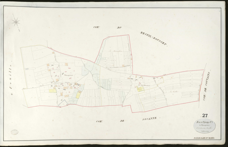 Notre-Dame-du-Hamel. Section C _ de Maupertuis _ 3ème et dernière feuille _ Echelle de 1 à 2500