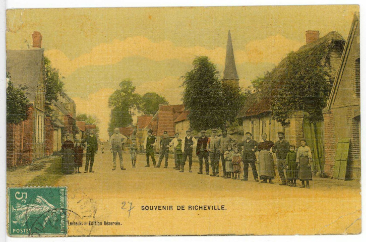 Richeville. Carte souvenir.