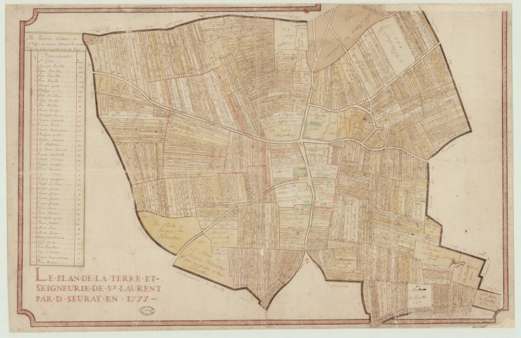 Saint-Laurent-des-Bois - "Plan de la terre et seigneurie de Saint-Laurent-des-Bois". *