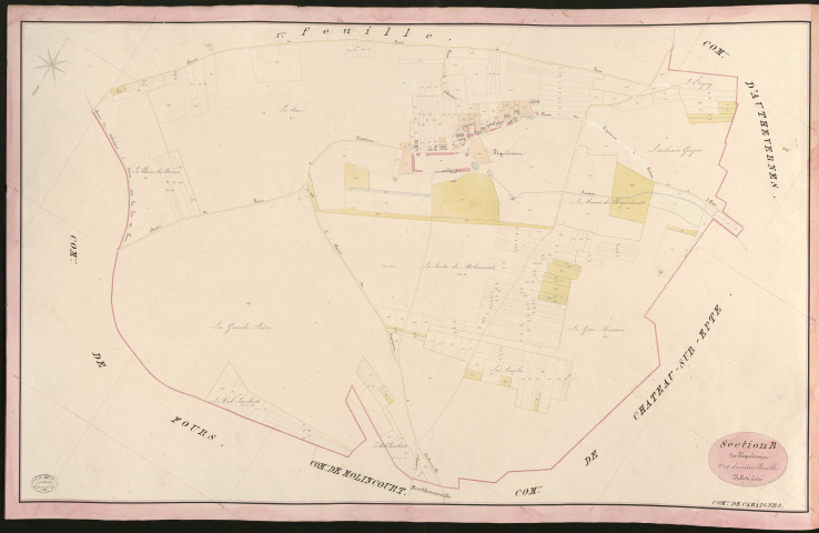 Cahaignes. Section B _ de Réquiécourt _ 2e et dernière Feuille