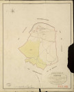 Pinterville. Tableau d'assemblage _ du Plan Parcellaire de la Commune de Pinterville _ Canton de Louviers - Louviers - Eure. _ Terminé sur le Terrain en 1823, sous l'administration de M. Le Vicomte Raymond Delaitre, Préfet _ M. Bois Guilbert, Maire _ et sous la Direction de M. Boullenger, Directeur des Contributions directes _ M. Hautier, Géomètre en Chef. _ Par M. Folin, Géomètre de 1re classe.
