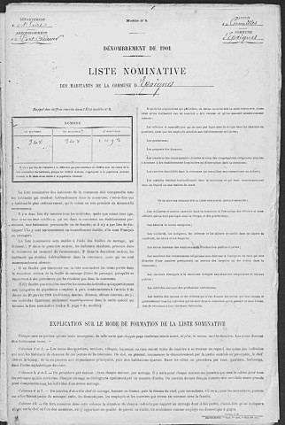 EPAIGNES 1901