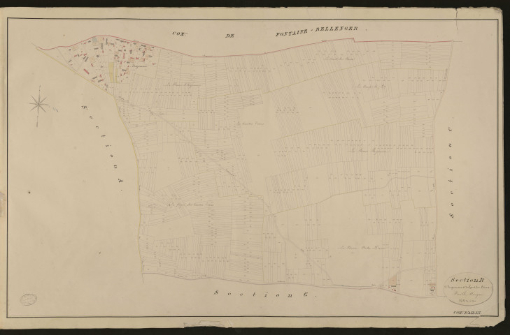 Ailly. Section B _ d'Ingremare et du haut des Cieux _ Feuille Unique