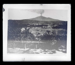 L'Etna vu de Messine en Sicile (Italie).