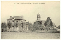 Brétigny. La Mairie et l'Eglise.