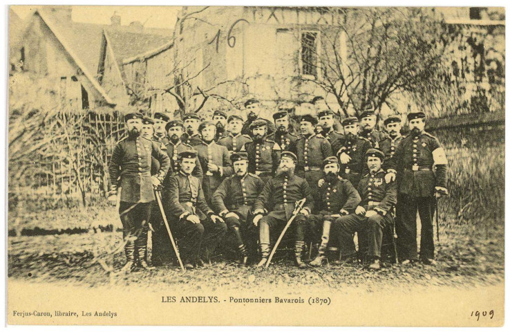 Andelys (Les). Pontonniers Bavarois (1870).