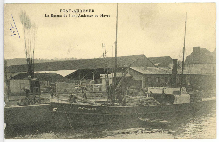 Pont-Audemer. Le Bateau de Pont-Audemer au Havre.