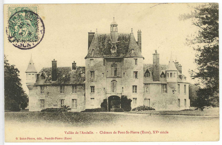 Pont-Saint-Pierre. Vallée de l'Andelle - Château de Pont-Saint-Pierre (Eure), XVe siècle.