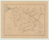 Carte de concordance des nouvelles routes nationales avec les anciens chemins de grande communication