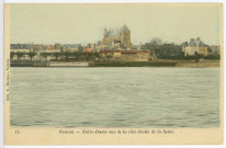Vernon-Ville. Notre-Dame, vue de la rive droite de la Seine.