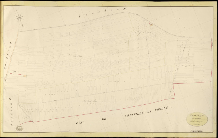 Iville. Section C _ des Courtes Pièces _ Feuille Unique