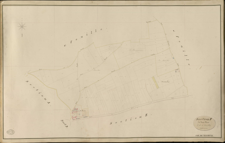 Verneuil-sur-Avre. Section F _ de la petite Livrée _ 3e de 4 Feuilles