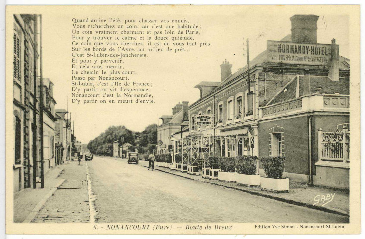 Nonancourt. Route de Dreux.