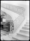 Escalier de l'abbaye Notre-Dame de Fontenelle de Saint-Wandrille-Rançon (Seine-Maritime).