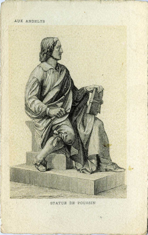 Andelys (Les). Statue de Poussin.