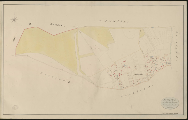 Calleville. Section A _ du Village et des Bruyères _ 2e et dernière Feuille